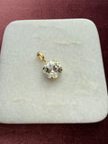 Clear Round Crystal Charm - Clear Austrian crystal charm pendant
