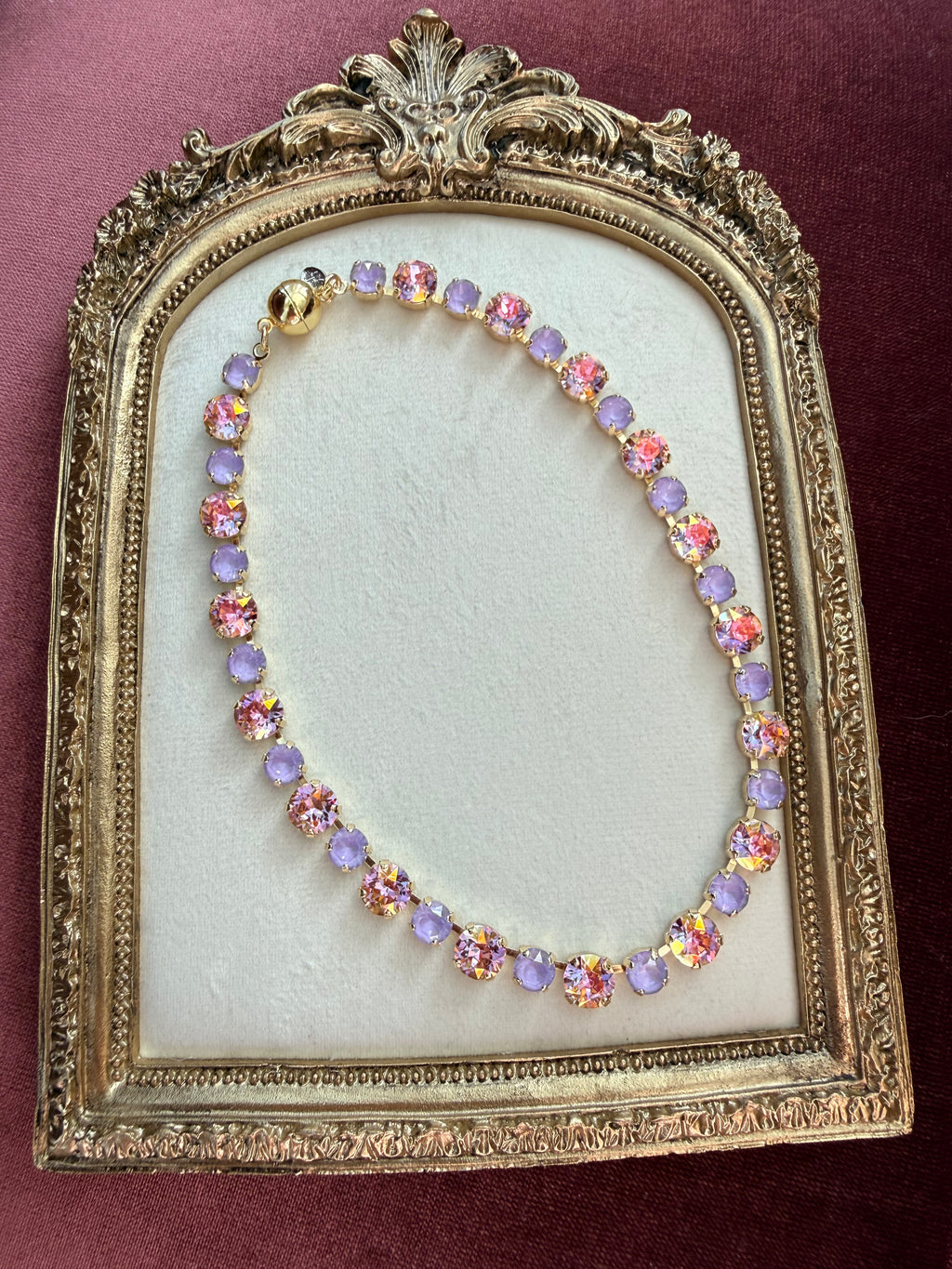 Pink Sorbet Austrian Crystal Necklace