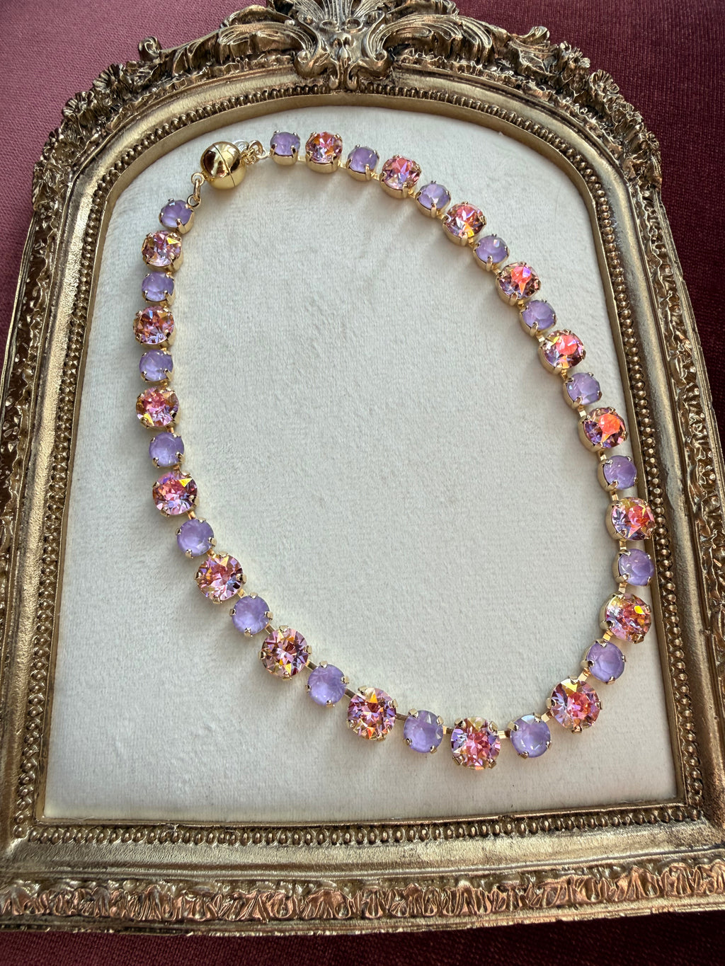 Pink Sorbet Austrian Crystal Necklace