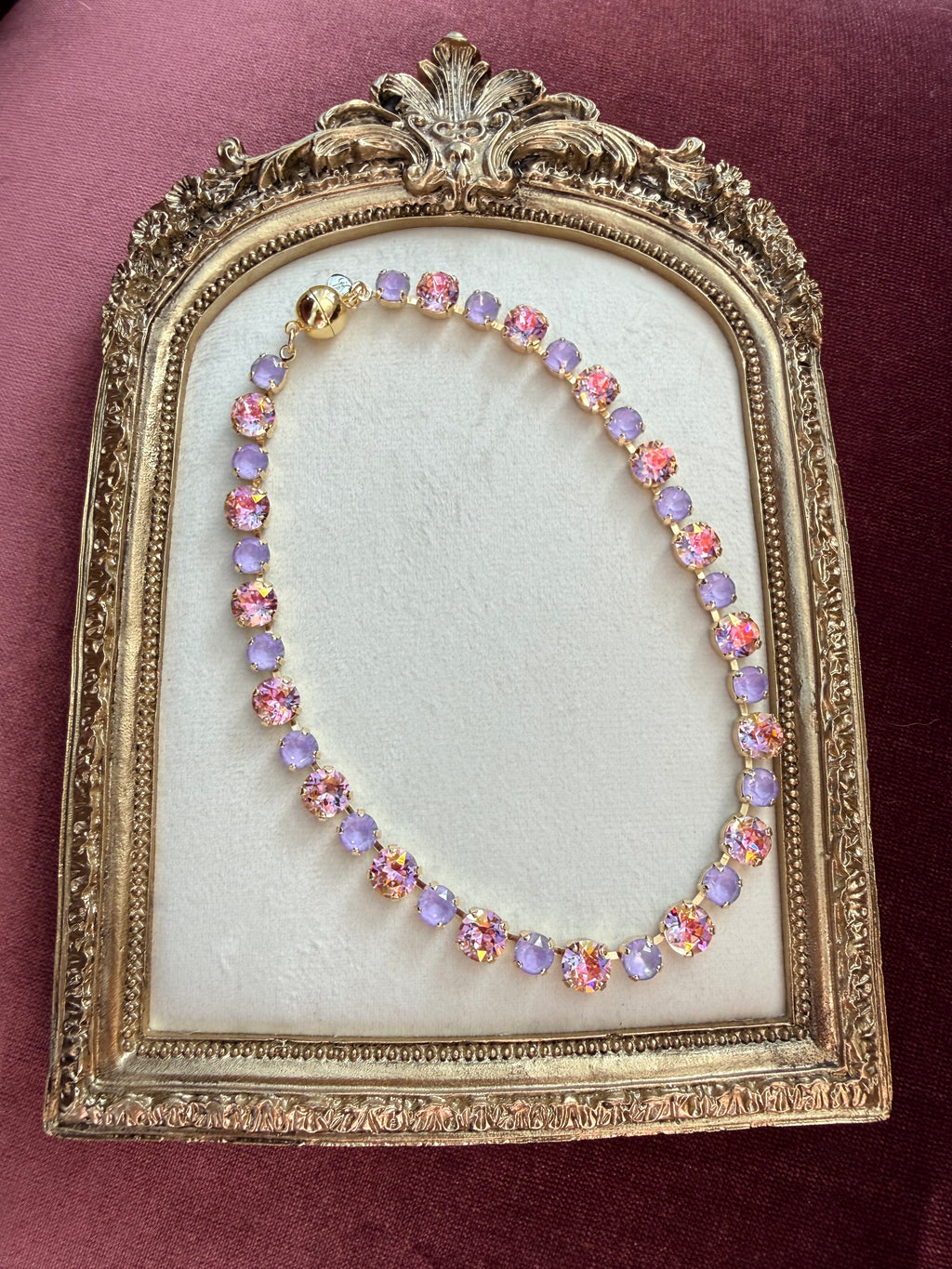 Pink Sorbet Austrian Crystal Necklace