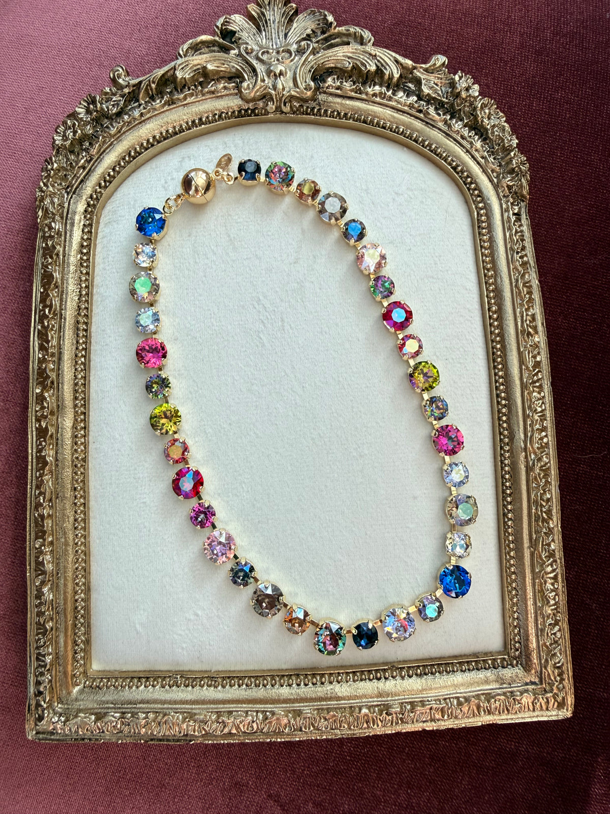 Rainbow Pop Austrian Crystal Necklace