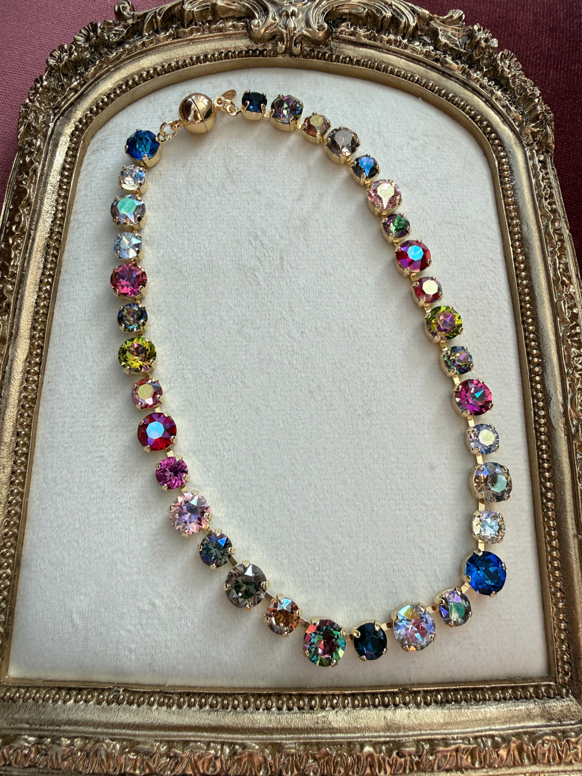 Rainbow Pop Austrian Crystal Necklace