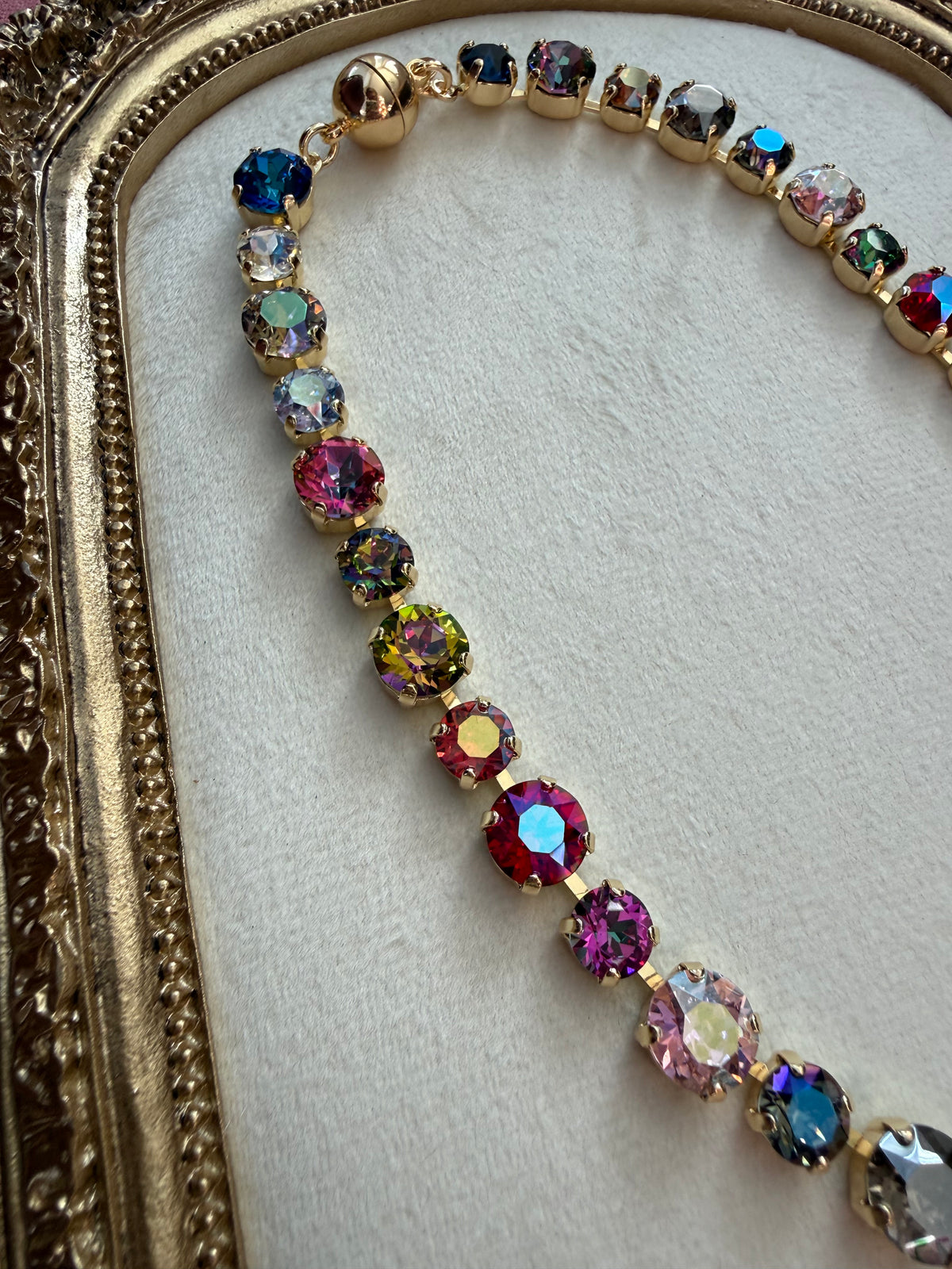 Rainbow Pop Austrian Crystal Necklace