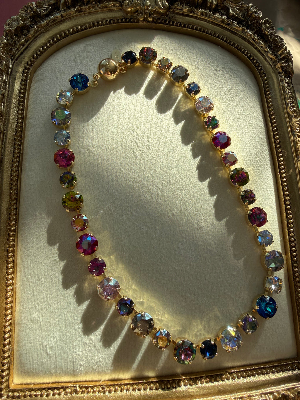 Rainbow Pop Austrian Crystal Necklace