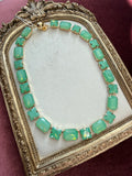 Mint Emerald-Cut Austrian Crystal Necklace – 18 Inch