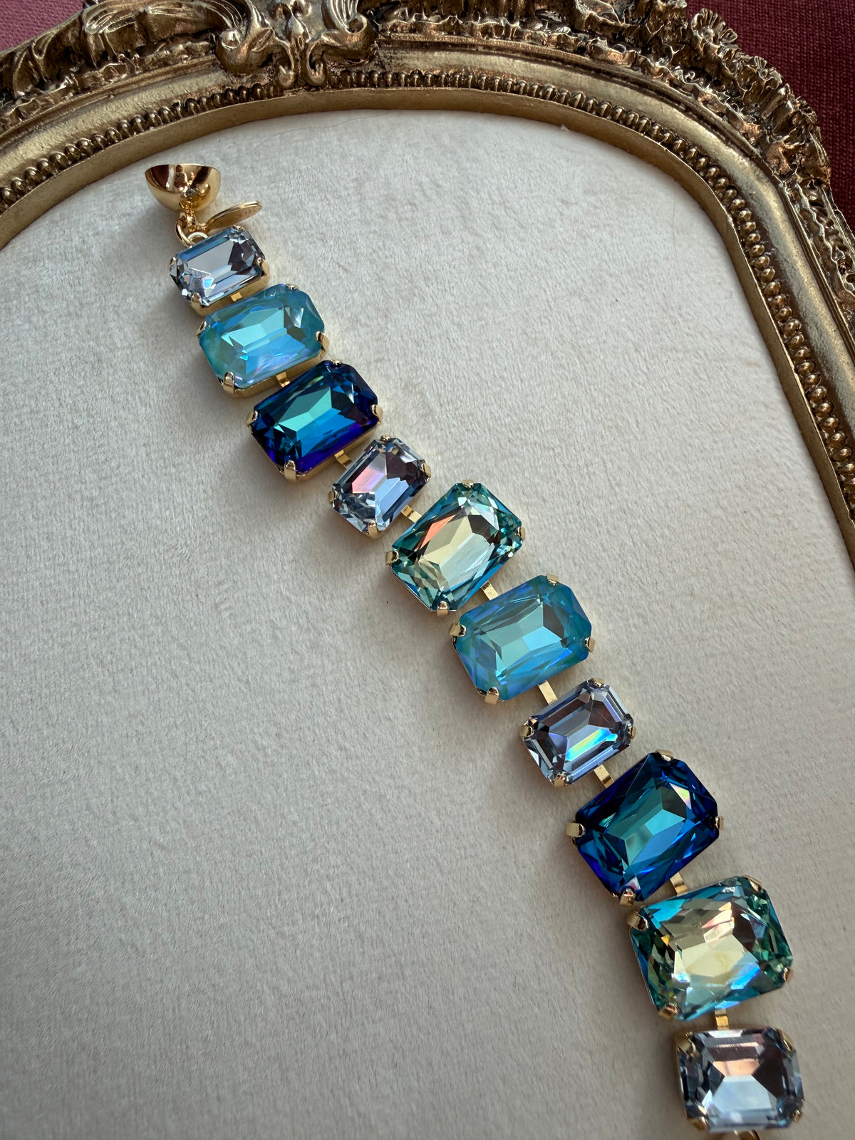 Ocean Jewel Austrian Crystal Bracelet - blue and aqua crystal bracelet