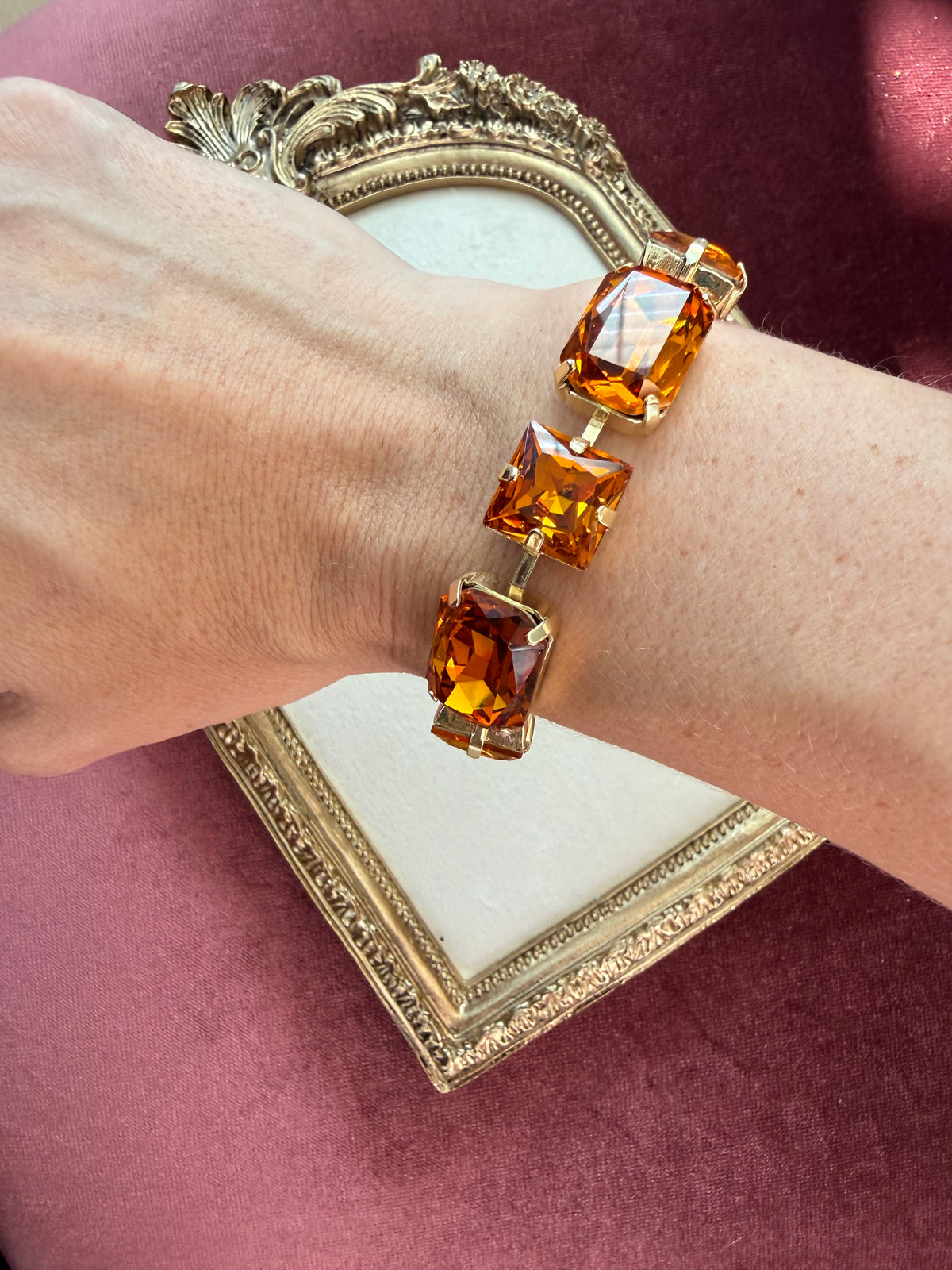 Amber Austrian Crystal Bracelet