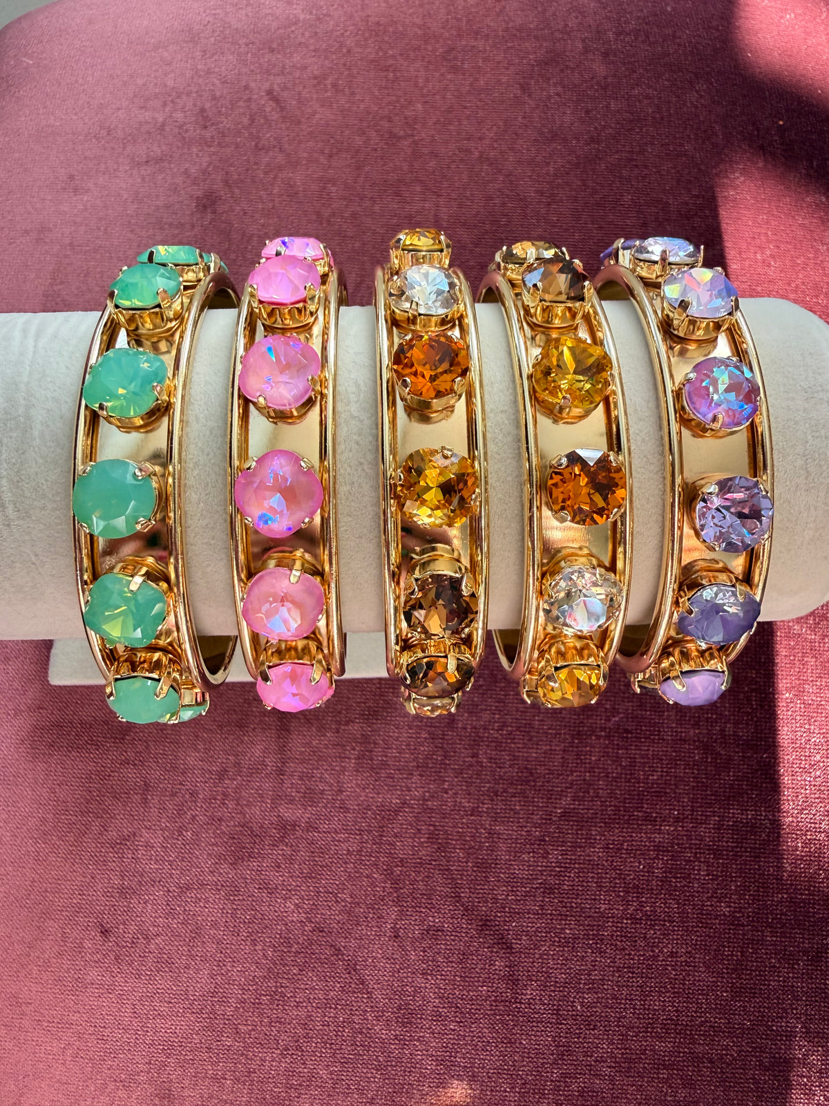 Gilded Gem Austrian Crystal Cuff Bracelet