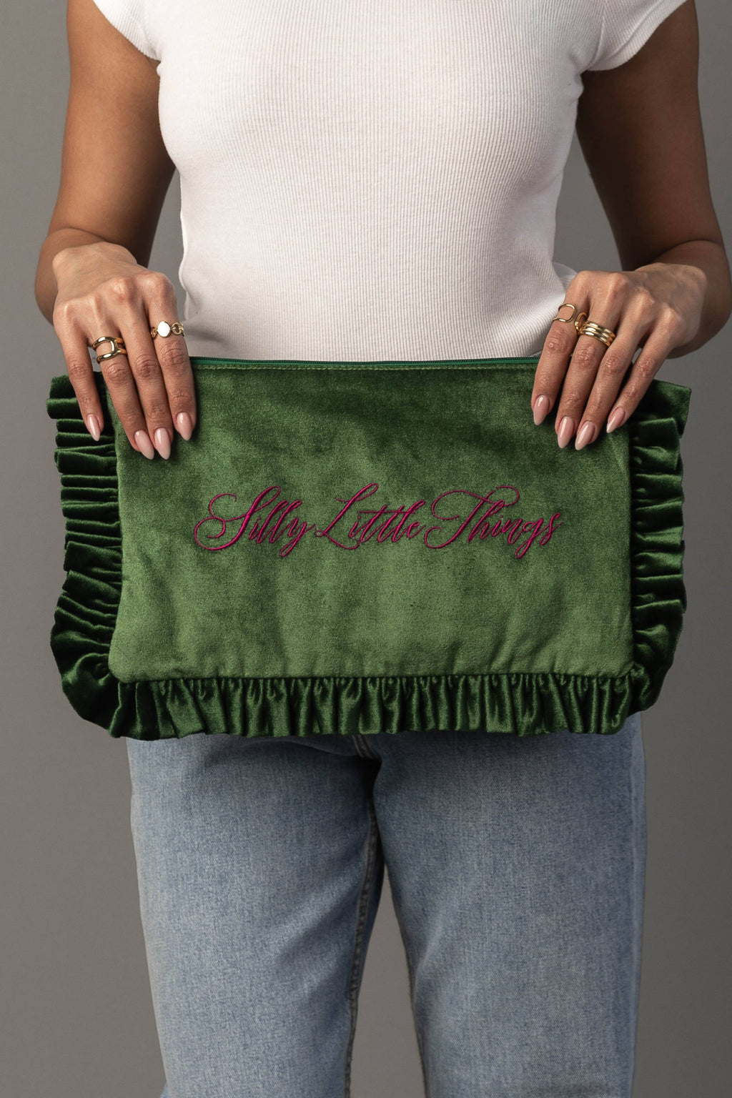 Silly Little Things Ruffle Travel Pouch