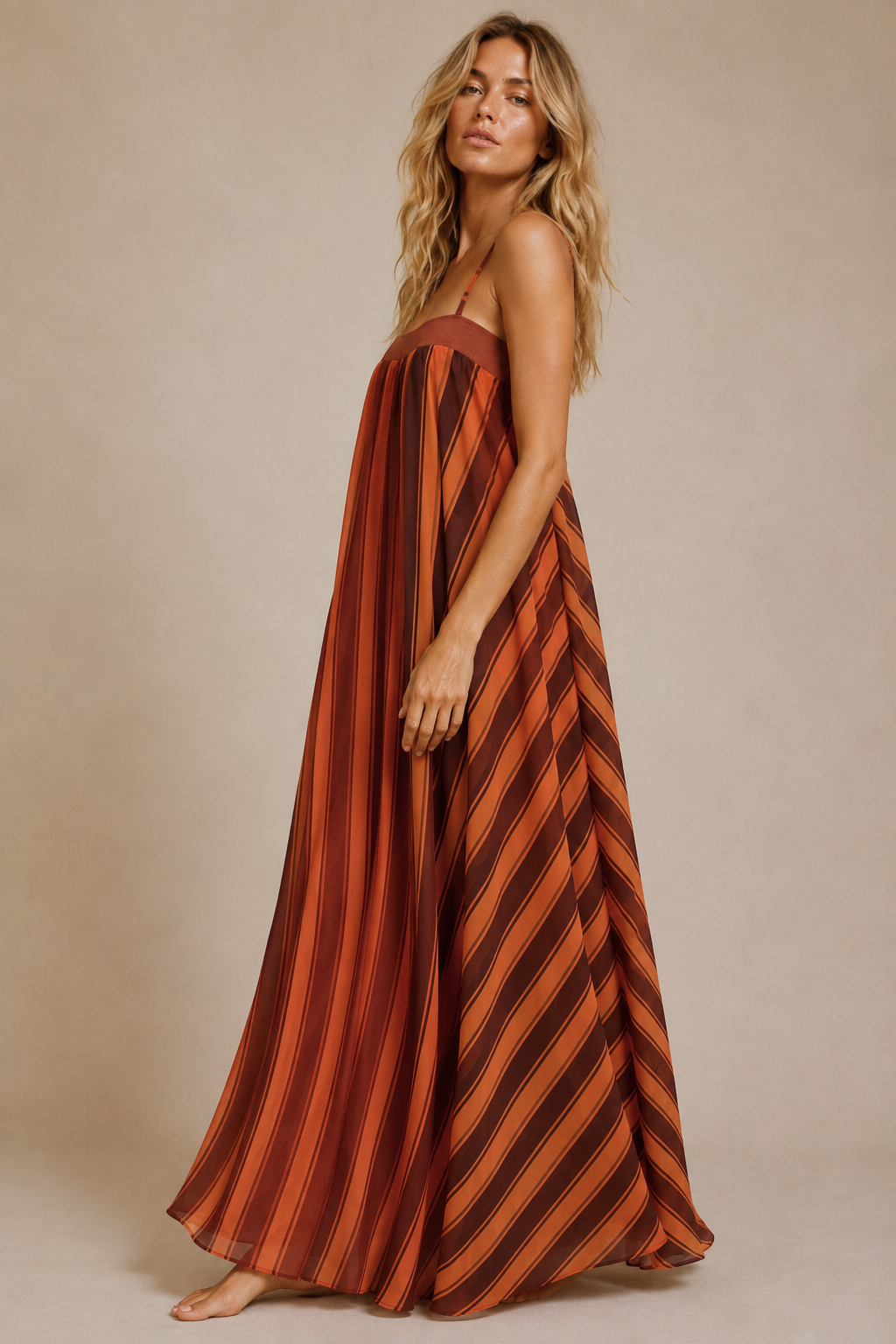 The Harvest Stripe Maxi Dress