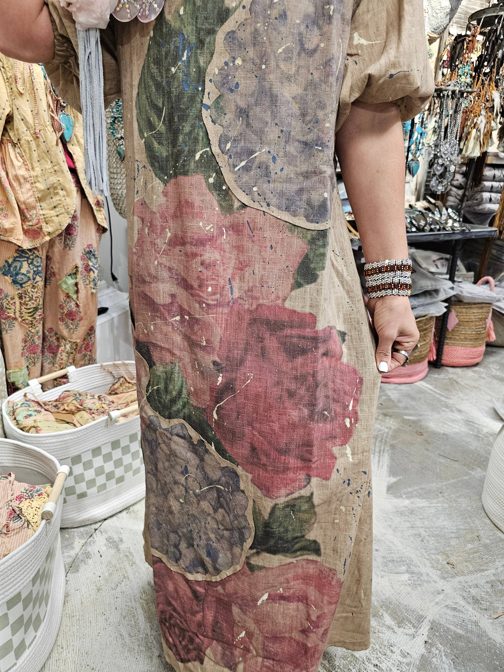 A Rare Bird - Linen Rose Dress