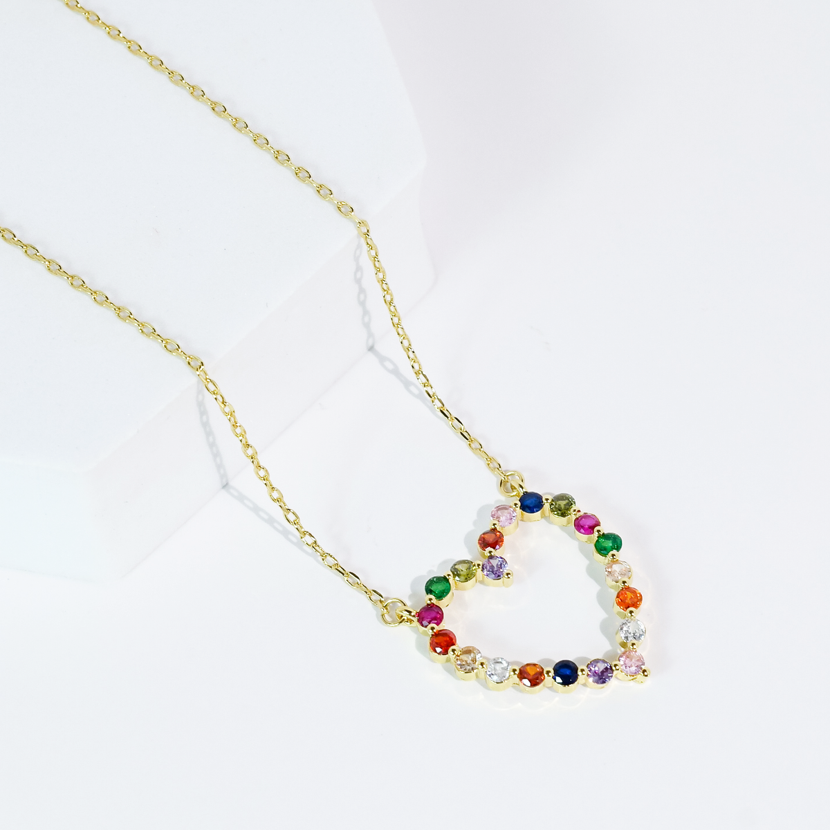 Sparkle Multi Heart Necklace