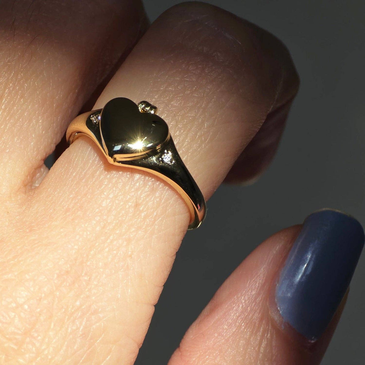 Heart Locket Ring - Size 5