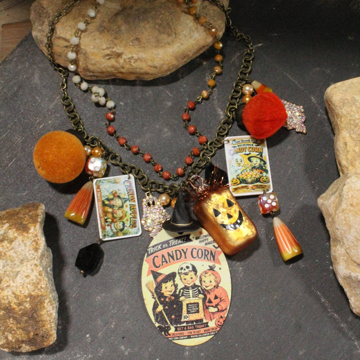 Candy Corn Maker Charm'd Necklace