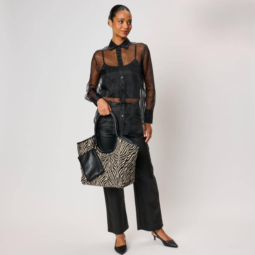 Delilah - Zebra Tote