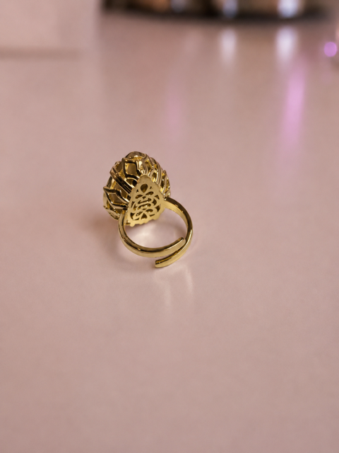 Vixen Adjustable Cocktail Ring in Caribbean Blue