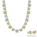AB Crystal Square Statement Necklace