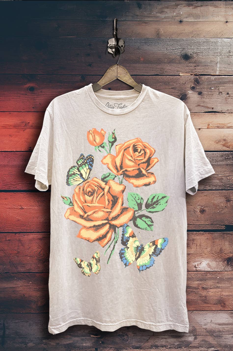 Flowers And Butterflies Graphic Top