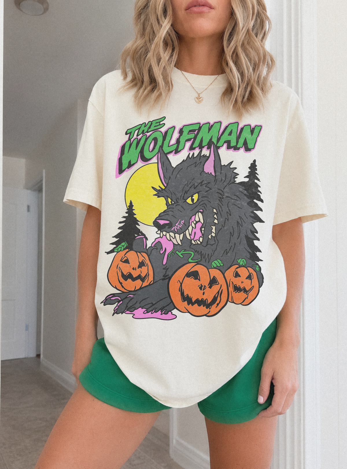 The Wolfman Halloween Werewolf Graphic Tee