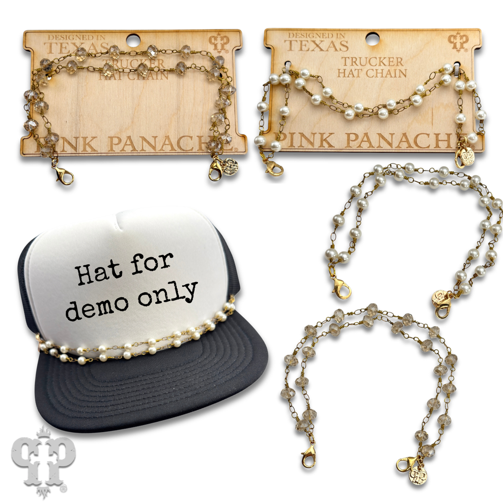 Double linked beads trucker hat chain