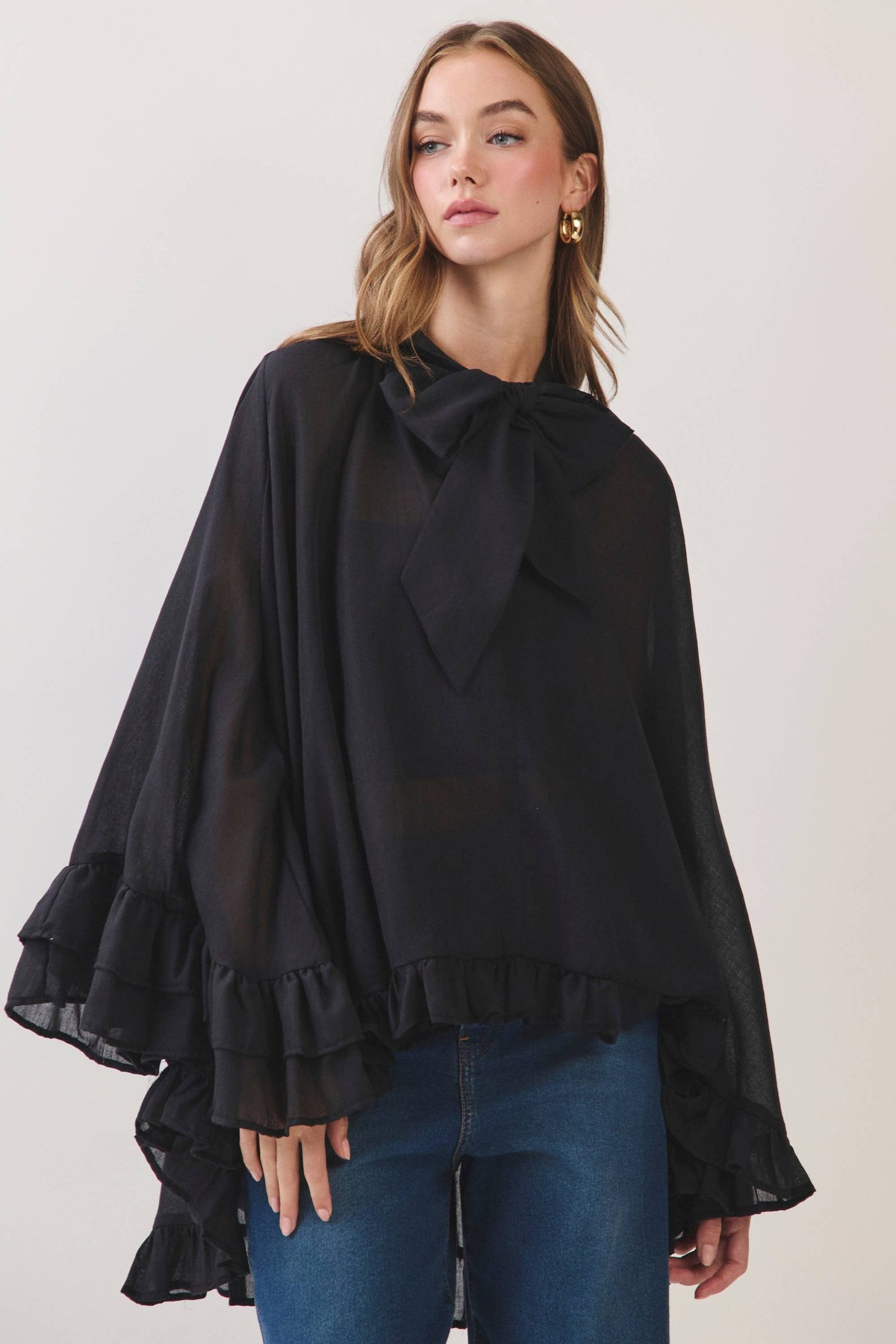 In Full Swing Poncho Top