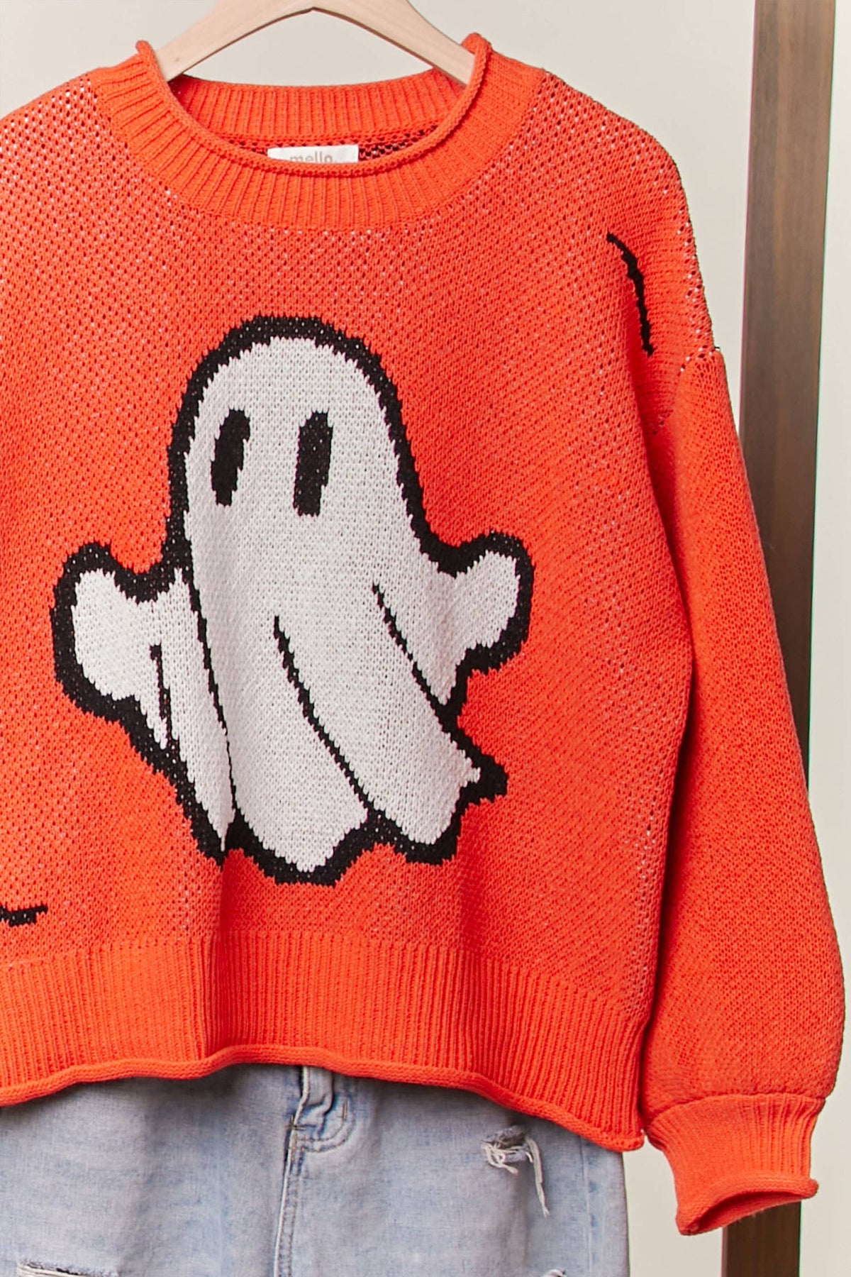 Halloween Ghost Knit Sweater
