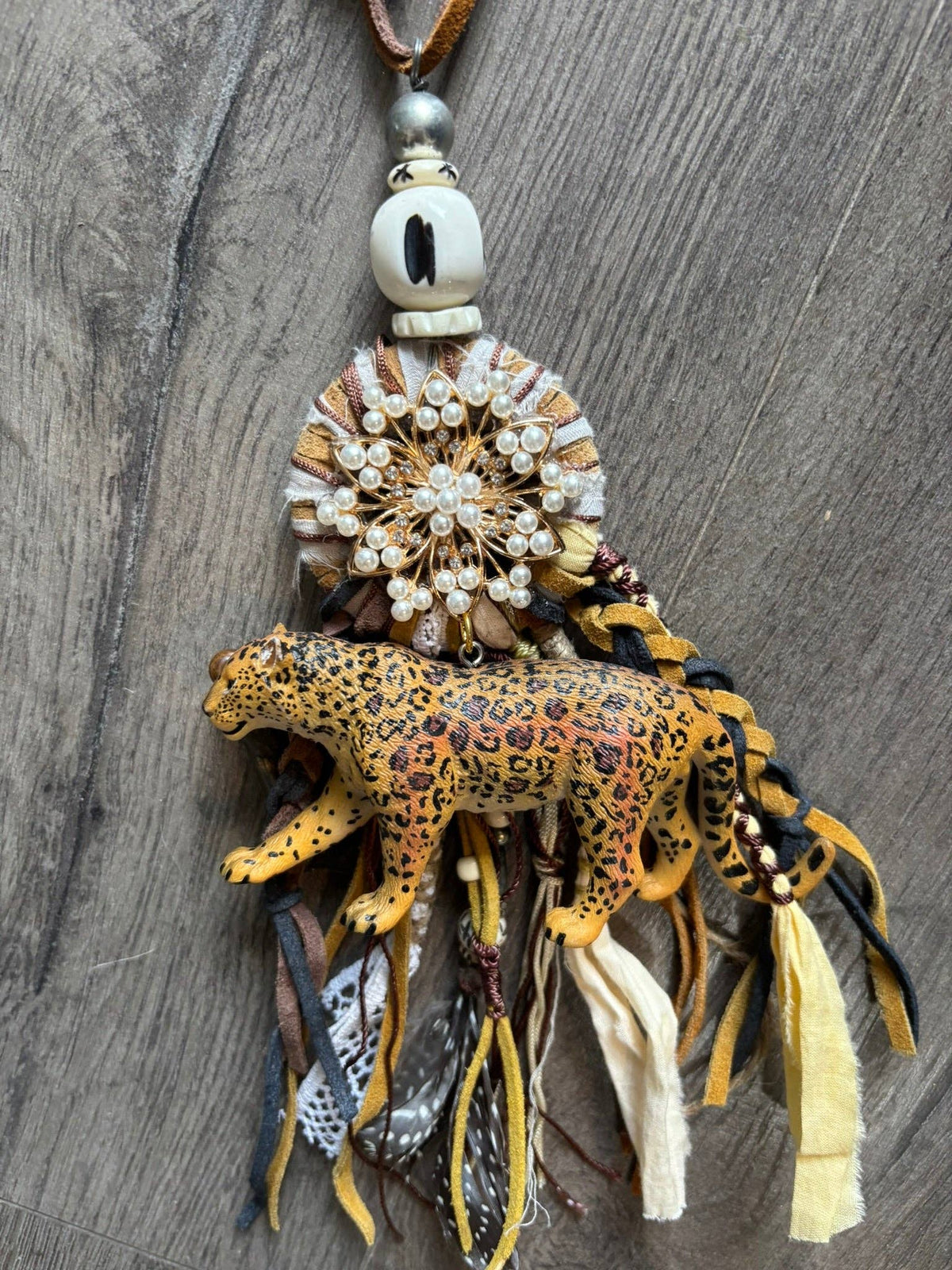 A Rare Bird - Safari Sunburst Leopard Necklace