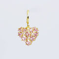 Pink Gem Heart Charm