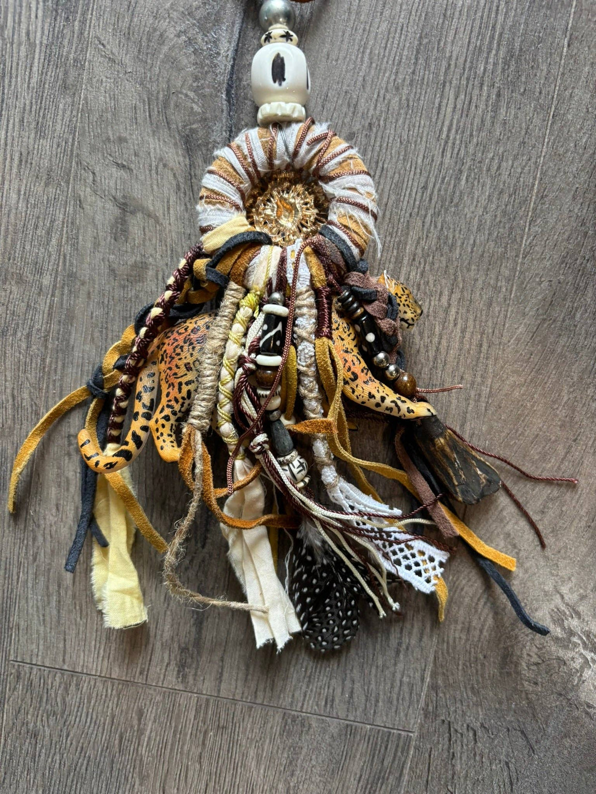 A Rare Bird - Safari Sunburst Leopard Necklace