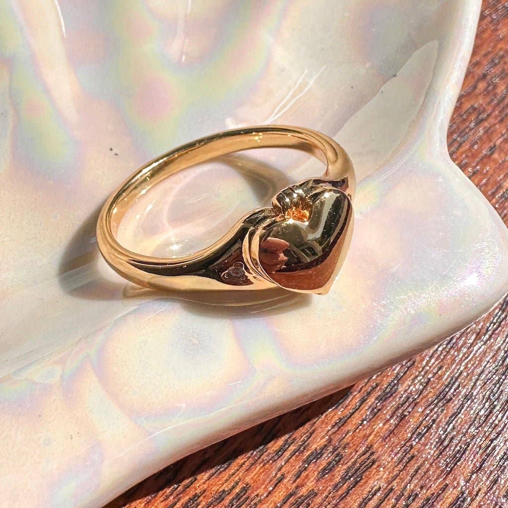 Heart Locket Ring - Size 5
