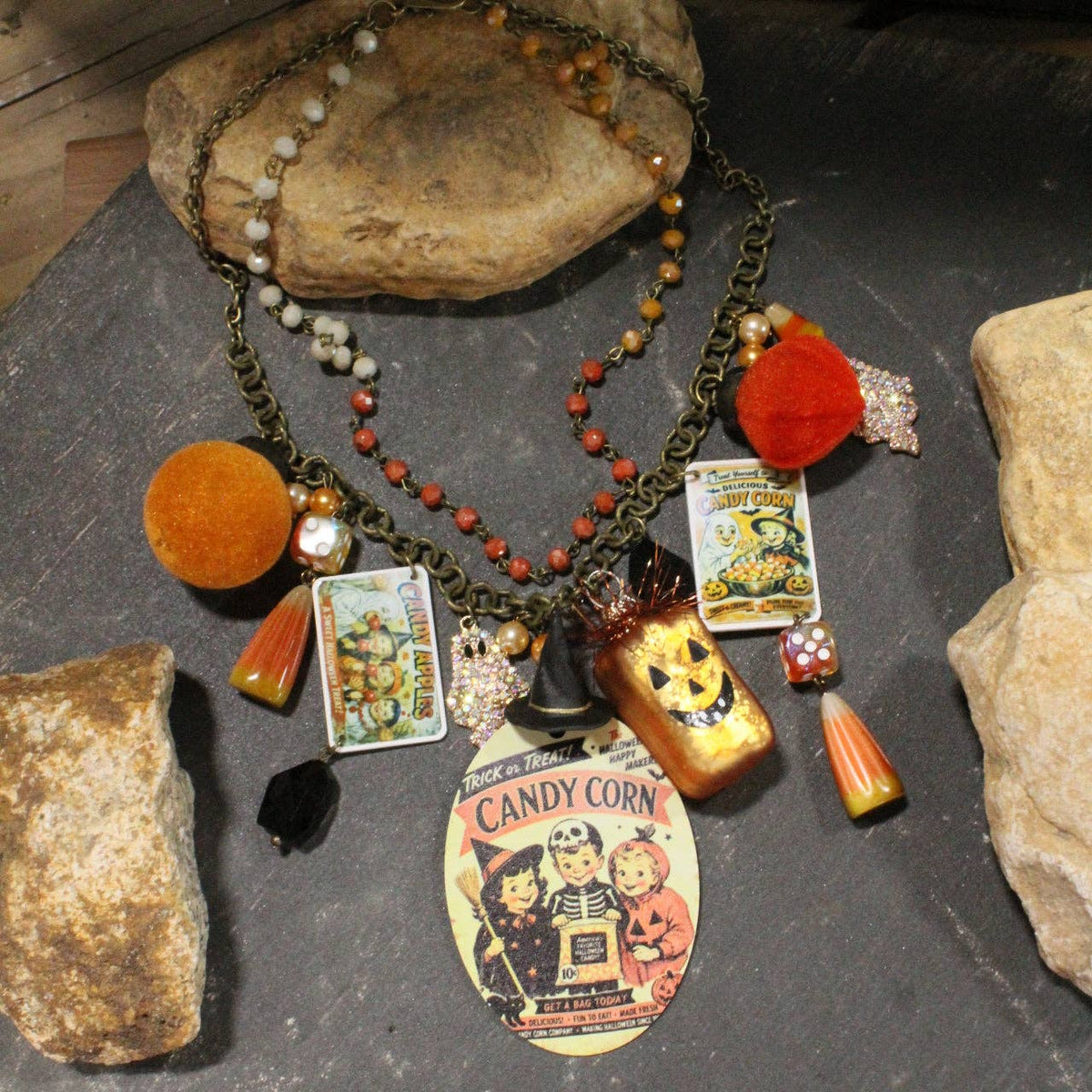 Candy Corn Maker Charm'd Necklace
