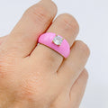 Clouds pink ring One Size