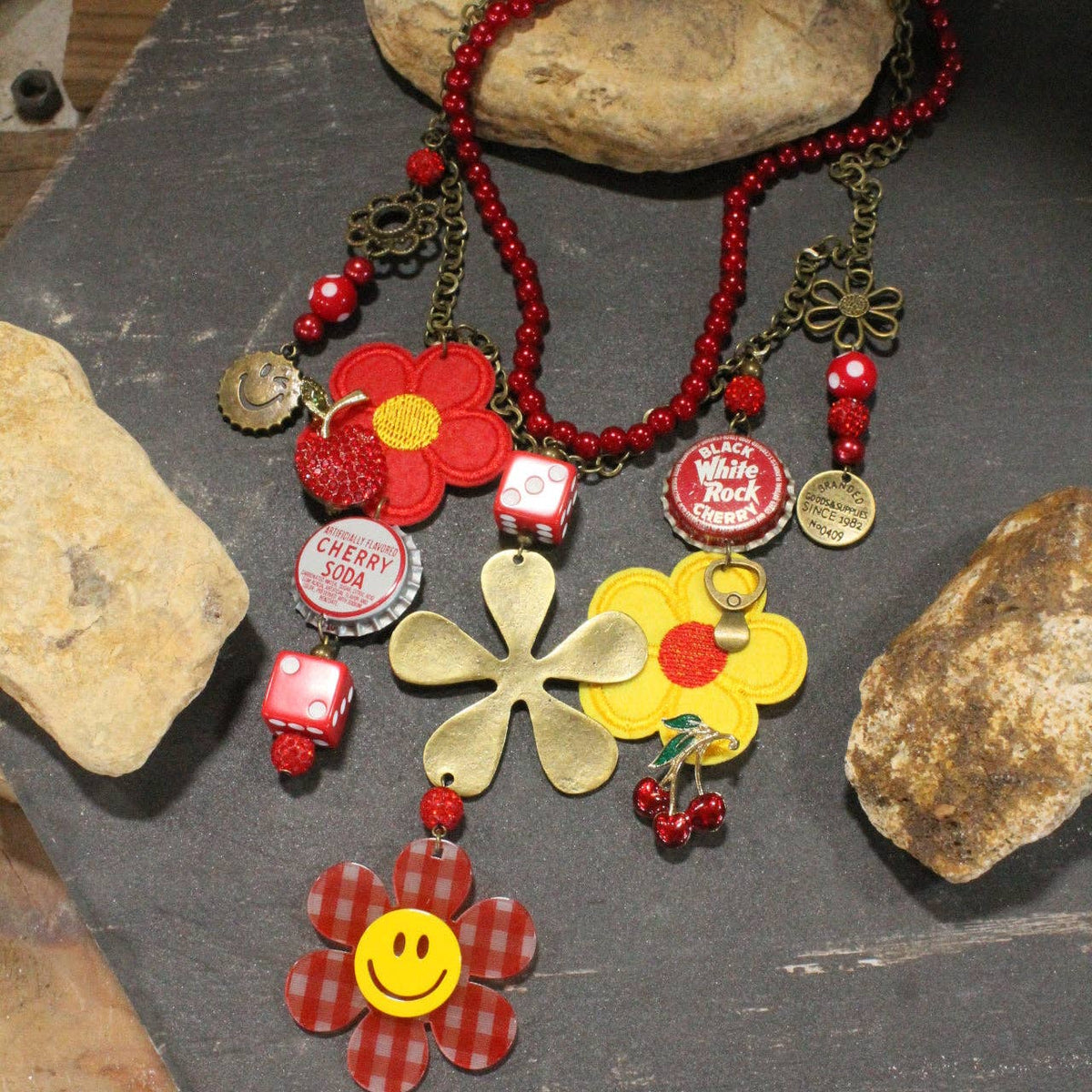 Cheesing With Cherries Charm’d Necklace