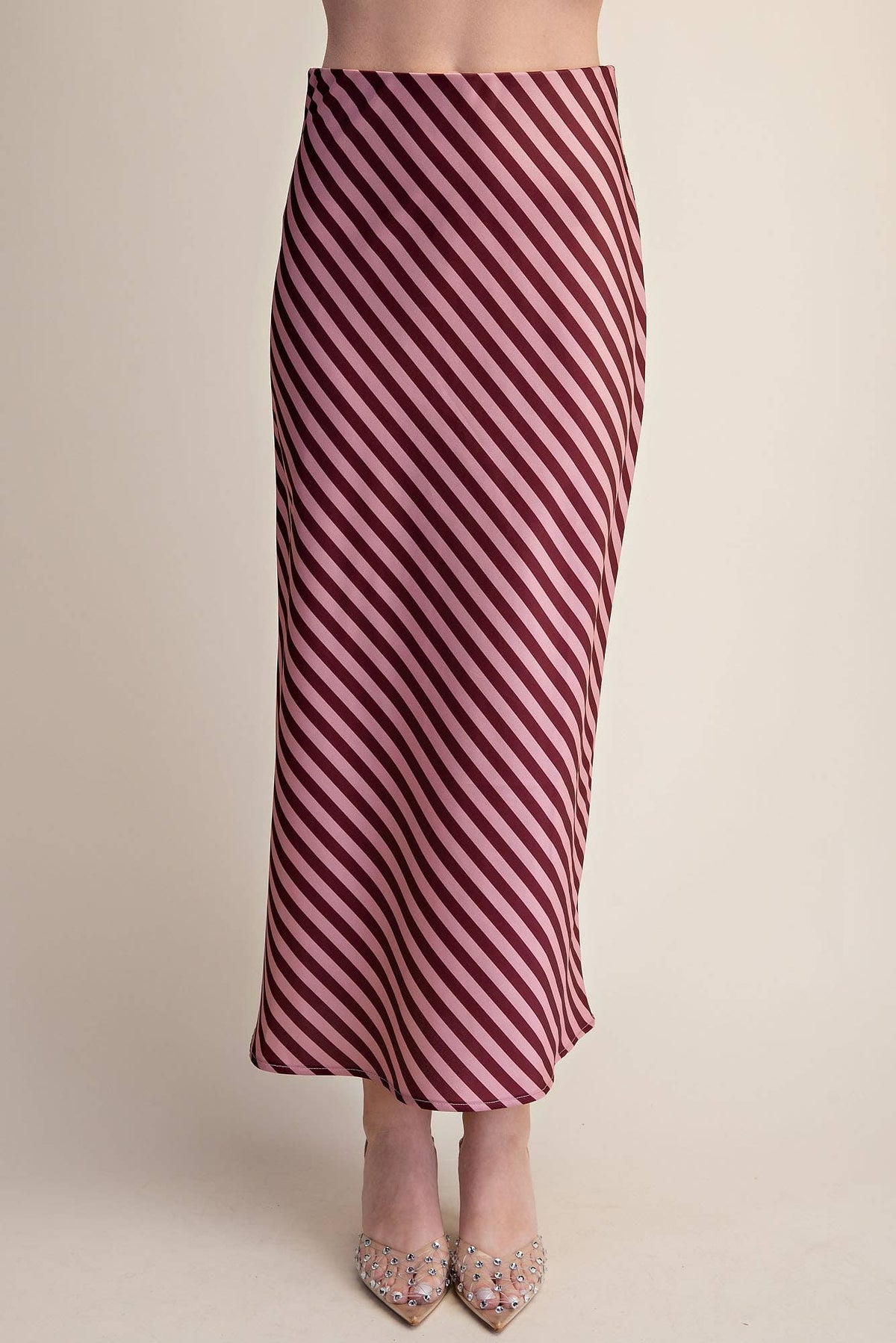 The Social Stripe Midi Skirt